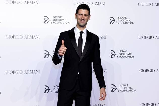 Tennis, Novak Djokovic bei einem Termin der Novak Djokovic Foundation in Mailand Foto IPP Stucchi - Milano 20 09 2016 - Red Carper per la serata organizzata dalla Novak Djokovic Foudation - Nella foto Novak Djokovic  Copyright: xx