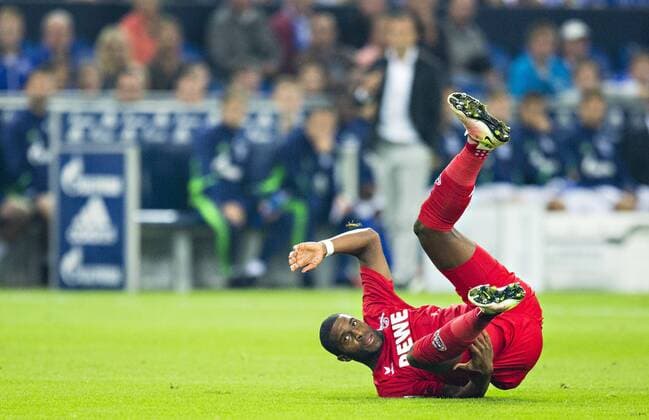 Gelsenkirchen, 21.09.2016, Veltins Arena, Fußball Anthony Modeste (Koeln) FC Schalke 04 - 1. FC Köln