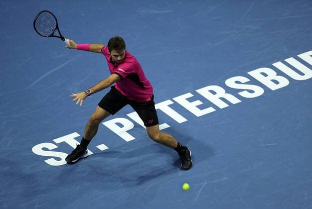 XXI INTERNATIONAL TENNIS TOURNAMENT St. Petersburg Open 2016 , KSK SIBUR ARENA . Stan Wawrinka (SUI).