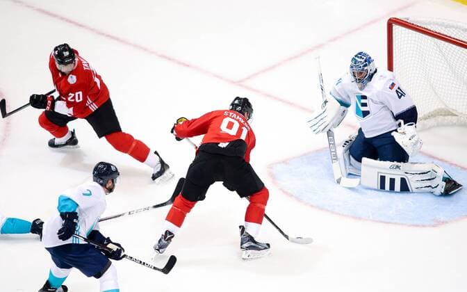 Eishockey, World Cup of Hockey, Kanada - Team Europa Ice hockey Eishockey - World Cup of Hockey 2016 TORONTO,CANADA,21.SEP.16 - ICE HOCKEY - NHL Eishockey Herren USA National Hockey League, World Cup of Hockey 2016, Canada vs Team Europe. Image shows John Tavares (CAN), Steven Stamkos (CAN) and Jaroslav Halak (SVK). GEPAxpictures xMaticxKlansek