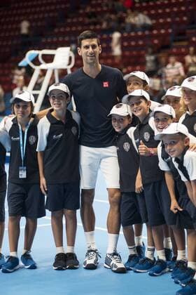 Tennis, Djokovic and Friends Showmatch in Mailand Milan, Djokovic and Friends in the photo: Novak Djokovic  Copyright: xAlbertoxScarpinatox