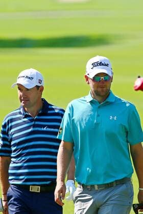 GOLF - Porsche European Open BAD GRIESBACH,GERMANY,22.SEP.16 - GOLF - Porsche European Open, GC Bad Griesbach. Image shows Bernd Wiesberger (AUT) and Padraig Harrington (IRL). GEPAxpictures xFelixxRoittner