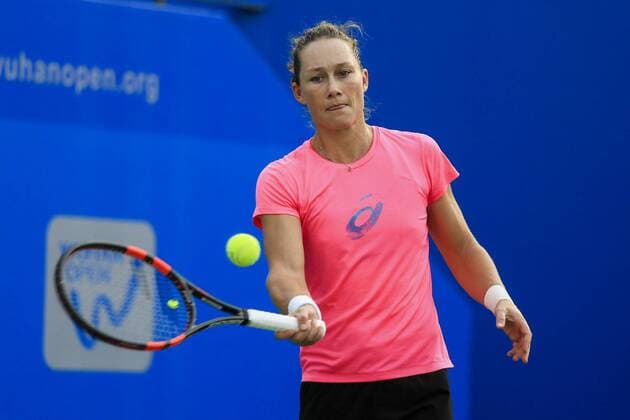 WUHAN, CHINA - SEPTEMBER 22: Samantha Stosur of Australia attends a training session ahead of the 2016 WTA Tennis Damen Dongfeng Motor Wuhan Open on September 22, 2016 in Wuhan, Hubei Province of China.  CFP492533718 