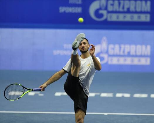 Tennis, ATP Turnier in Sankt Petersburg XXI International Tennis Tournament St.Petersburg Open 2016 ATP Tennis Herren World Tour 250, KSK SIBUR ARENA . Victor Troicki (SRB).