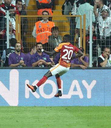 Turkey superlig Derby match between Besiktas and Galatasaray at Vodafone Arena in Istanbul , Turkey on september 24 , 2016. Final Score : Besiktas 2 - Galatasaray 2 Pictured : Bruma of Galatasaray. 
