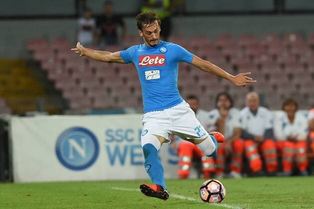 September 24, 2016 - Naples, Italy - Manolo Gabbiadini of SSC Napoli during the italian Serie A football match between SSC Napoli and AC ChievoVerona Football Soccer at San Paolo Stadium on September 24, 2016 in Naples,Italy. SSC Napoli v AC ChievoVerona - Serie A  - ZUMAn230