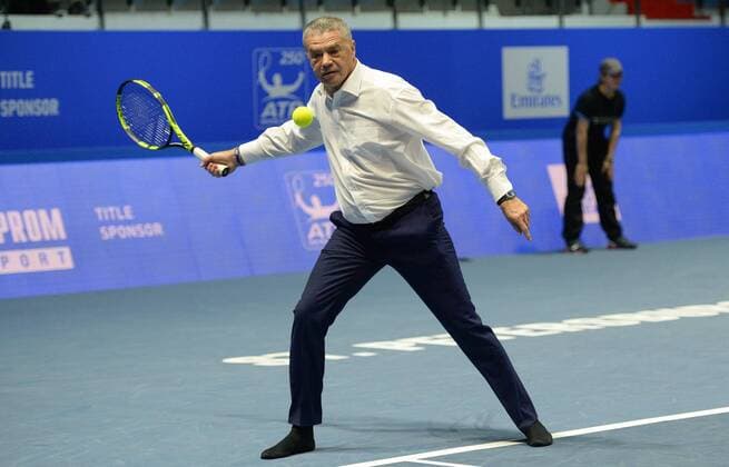 ST PETERSBURG, RUSSIA â€“ SEPTEMBER 25, 2016: Deputy Chairman of the Management Committee of Gazprom, Alexander Medvedev at the 2016 St. Petersburg Open. Andrei Ivanov TASS  TS032593