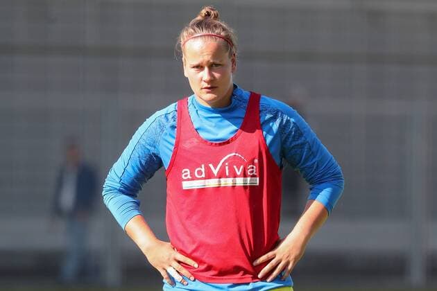 Friederike Abt (Torwart, TSG, 27), Einzelbild, Aktion, Action, Fussball, Allianz Frauen-Bundesliga, TSG 1899 Hoffenheim - SC Freiburg, xozx