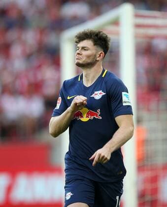 1.FC Koeln - RB Leipzig Fußball Bundesliga Köln, 25.09.2016, Rheinenergiestadion, Fußball, 1.BL, GER, 5.Spieltag , 1. FC Köln vs. RB Leipzig , Im Bild: Oliver Jasen Burke (RB Leipzig), Torjubel nach seinem Treffer zum 0:1. ,
