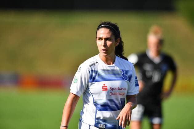 Lee Falcon (MSV Duisburg) (9) Freisteller , Gesicht, Fussball, Allianz Frauen-Bundesliga, MSV DUISBURG - FF USV JENA, xmkx