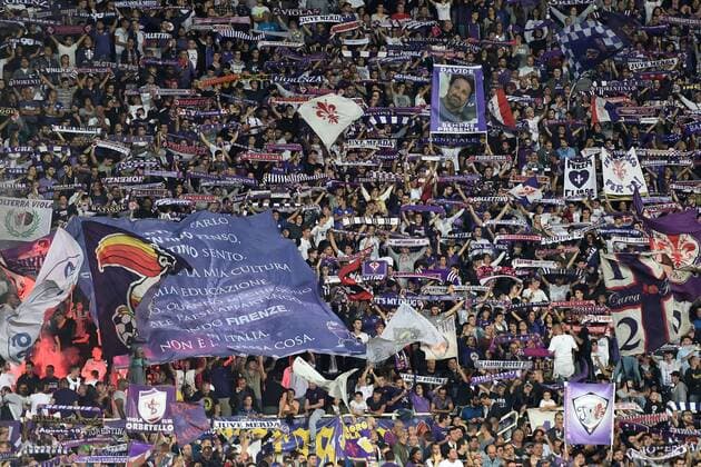 Fußball, AC Florenz - AC Mailand Fußball Italien Serie A 2016 2017 AC Florenz ACF Fiorentina - AC Mailand tifosi Fans Fiorentina 