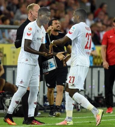 1. FC Köln - RasenBallsport Leipzig 25.09.2016. Sehrou Guirassy (Köln) wird für Anthony Modeste eingewechselt. HM