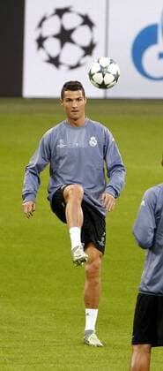 Cristiano Ronaldo. Real Madrid training session before Champions League match against Borussia Dortmund. In this picture, Cristiano Ronaldo. xFOTOxCHEMAxREYx 