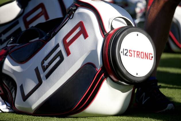 GOLF - Ryder Cup 2016 CHASKA,MINNESOTA,USA,27.SEP.16 - GOLF - Ryder Cup, Hazeltine National Golf Club. Image shows a bag. GEPAxpictures xDanielxGoetzhaber