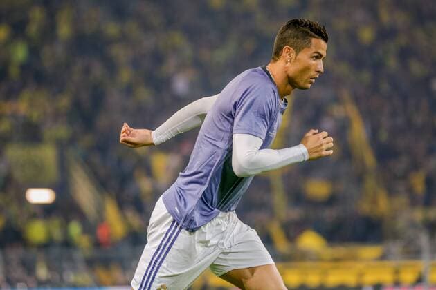 GER, Champions League, Borussia Dortmund vs Real Madrid 27.09.2016, Signal Iduna Park, Dortmund, GER, Champions League, Borussia Dortmund vs Real Madrid, im Bild picture shows Christiano RONALDO CR7 (Real Madrid 7) beim Aufwärmen, Foto@ nordphoto Rauch nordphotox xrauch