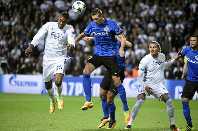 Mathias Jorgensen of FCK and Hans Vanaken midfielder of Club Brugge FOOTBALL : FC Copenhague vs Club Bruges - Ligue des Champions - 27 09 2016 PhotoNews Panoramic  665586831