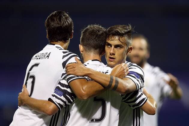 Champions League, Dinamo -Juventus 27.09.2016., Maksimir Stadium, Zagreb - Champions League, Group H, Round 2, GNK Dinamo - Juventus FC.Celebration after the goal  GoranxStanzl PIXSELL