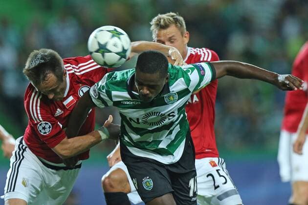 Lissabon, Portugal - Fussball, Champions League, Sporting Lissabon vs. Legia Warschau: MIROSLAV RADOVIC, WILLIAM CARVAHLO  20160927CSLG0054