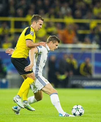 Dortmund, 27.09.2016, Signal-Iduna-Park Mario Götze (BvB), Toni Kroos (Real) Borussia Dortmund - Real Madrid