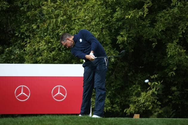 GOLF - Ryder Cup 2016 CHASKA,MINNESOTA,USA,27.SEP.16 - GOLF - Ryder Cup, Hazeltine National Golf Club. Image shows Lee Westwood (ENG). GEPAxpictures xDanielxGoetzhaber