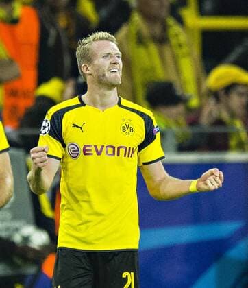 Dortmund, 27.09.2016, Signal-Iduna-Park Dortmunder Torjubel: Andre Schürrle (BvB) Borussia Dortmund - Real Madrid