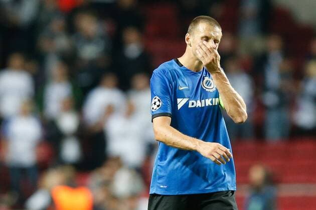 Club s Timmy Simons looks dejected after a soccer game between Danish club F.C. Kobenhavn and Belgian team Club Brugge KV in Copenhagen, Denmark, Tuesday 27 September 2016, the second game in the group stage of the UEFA Champions League competition, in group G. BRUNOxFAHY  x04941988x