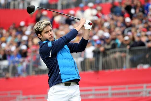 Golf, Prominente beim Ryder Cup 2016 in Chaska in Aktion GOLF - Ryder Cup 2016 CHASKA,MINNESOTA,USA,27.SEP.16 - GOLF - Ryder Cup, Hazeltine National Golf Club. Image shows Niall Horan. GEPAxpictures xDanielxGoetzhaber