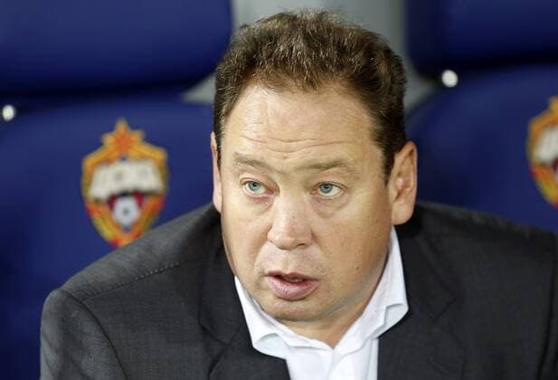 MOSCOW, RUSSIA - SEPTEMBER 27, 2016: CSKA Moscow s head coach Leonid Slutsky in their 2016 17 UEFA Champions League Group Stage football match against Tottenham Hotspur at the Arena CSKA stadium. CSKA Moscow won the game 3:2. Mikhail Japaridze TASS  TS03297F