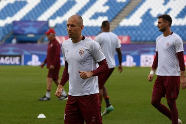 Madrid: Bayer Munich Training Session Bayer Munich s players pictured during a training Session ahead of Champions League match with Atlético Madrid.  JorgexSanzx xPacificxPress