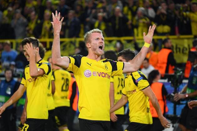 Fussball, UEFA Champions League, Saison 2016 2017, Spieltag 2, Borussia Dortmund vs Real Madrid, 27.09.2016, Signal Iduna Dortmund, Andre Schürrle BVB, Torjubel