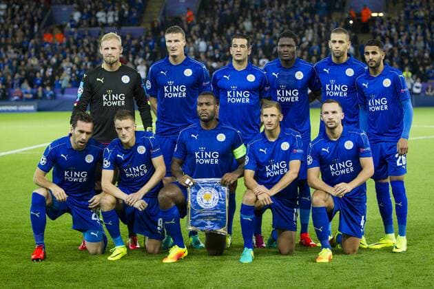 27.09.2016. King Power Stadium, Leicester, England. UEFA Champions League Football. Leicester City versus FC Porto. The Leicester City starting eleven pictured before kickoff. xGrahamxWilsonx  ActionPlus11793903