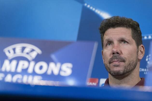 September 27, 2016 - Madrid, Spain - Manager Diego Simeone of Club Atletico de Madrid uring a press conference PK Pressekonferenz ahead of UEFA Champions League football match between Atletico Madrid and Bayern Munich at Vicente Calderon Stadium in Madrid, Spain on September 27, 2016. FC Bayern Muenchen Training Session and Press Conference  - ZUMAn230