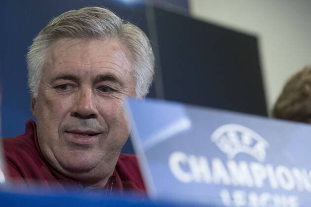 September 27, 2016 - Madrid, Spain - Head coach of Bayern Munich Carlo Ancelotti during a press conference PK Pressekonferenz ahead of UEFA Champions League football match between Atletico Madrid and Bayern Munich at Vicente Calderon Stadium in Madrid, Spain on September 27, 2016. FC Bayern Muenchen Training Session and Press Conference  - ZUMAn230