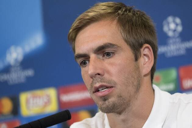 September 27, 2016 - Madrid, Spain - Philipp Lahm of Bayern Munich during a press conference PK Pressekonferenz ahead of UEFA Champions League football match between Atletico Madrid and Bayern Munich at Vicente Calderon Stadium in Madrid, Spain on September 27, 2016. FC Bayern Muenchen Training Session and Press Conference  - ZUMAn230