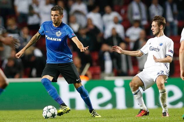 Club s Claudemir Domingues De Souza pictured in action during a soccer game between Danish club F.C. Kobenhavn and Belgian team Club Brugge KV in Copenhagen, Denmark, Tuesday 27 September 2016, the second game in the group stage of the UEFA Champions League competition, in group G. BRUNOxFAHY  x04942007x