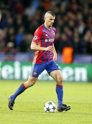 MOSCOW, RUSSIA - SEPTEMBER 27, 2016: CSKA Moscow s Roman Eremenko pictured during the 2016 17 UEFA Champions League Group Stage football match against Tottenham Hotspur at the Arena CSKA stadium. CSKA Moscow won the game 3:2. Mikhail Japaridze TASS  TS032995