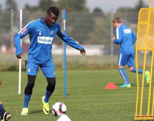 SOCCER - UEFA EL, A.Wien vs Plzen STEINBRUNN,AUSTRIA,28.SEP.16 - SOCCER - UEFA Europa League, group stage, FK Austria Wien vs FC Viktoria Plzen, preview, training of A.Wien. Image shows Abdul Kadiri Mohammed (A.Wien). GEPAxpictures xChristianxOrt