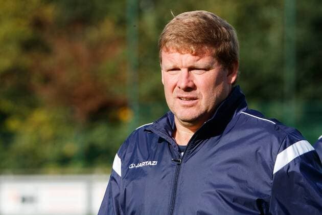 Gent s head coach Hein Vanhaezebrouck pictured during a training session of Belgian soccer team KAA Gent, Wednesday 28 September 2016, in Gent. Tomorrow Gent is playing Turkish club Atiker Konyaspor in the second match of the group stage of the Europa League competition. KURTxDESPLENTER  x04942208x
