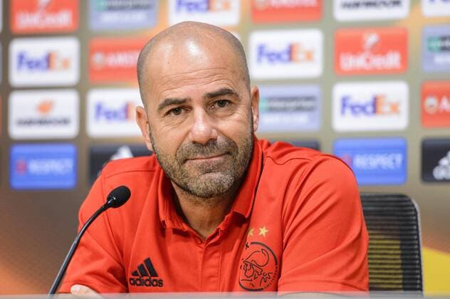Ajax s head coach Peter Bosz pictured during a press conference PK Pressekonferenz of Dutch soccer team Ajax Amsterdam in Amsterdam, The Netherlands, Wednesday 28 September 2016. Tomorrow Ajax is playing the second game of the group stage of the Europa League competition against Belgian club Standard de Liege . NICOLASxLAMBERT  x04942451x