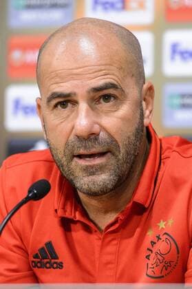 Ajax s head coach Peter Bosz pictured during a press conference PK Pressekonferenz of Dutch soccer team Ajax Amsterdam in Amsterdam, The Netherlands, Wednesday 28 September 2016. Tomorrow Ajax is playing the second game of the group stage of the Europa League competition against Belgian club Standard de Liege . NICOLASxLAMBERT  x04942454x