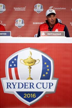 GOLF - Ryder Cup 2016 CHASKA,MINNESOTA,USA,28.SEP.16 - GOLF - Ryder Cup, Hazeltine National Golf Club, press conference PK Pressekonferenz Image shows Matt Kuchar (USA). GEPAxpictures xDanielxGoetzhaber