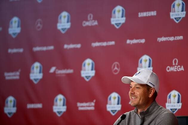 GOLF - Ryder Cup 2016 CHASKA,MINNESOTA,USA,28.SEP.16 - GOLF - Ryder Cup, Hazeltine National Golf Club, press conference PK Pressekonferenz Image shows Henrik Stenson (SWE). GEPAxpictures xDanielxGoetzhaber