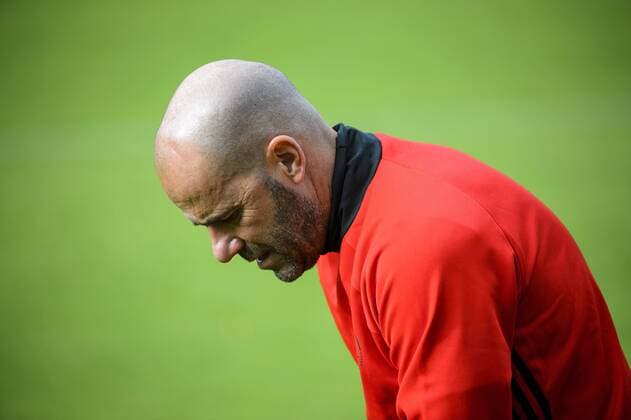 Ajax s head coach Peter Bosz pictured during a training session of Dutch soccer team Ajax Amsterdam in Amsterdam, The Netherlands, Wednesday 28 September 2016. Tomorrow Ajax is playing the second game of the group stage of the Europa League competition against Belgian club Standard de Liege . NICOLASxLAMBERT  x04942636x
