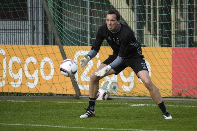 Ajax s goalkeeper Diederik Boer pictured during a training session of Dutch soccer team Ajax Amsterdam in Amsterdam, The Netherlands, Wednesday 28 September 2016. Tomorrow Ajax is playing the second game of the group stage of the Europa League competition against Belgian club Standard de Liege . NICOLASxLAMBERT  x04942631x