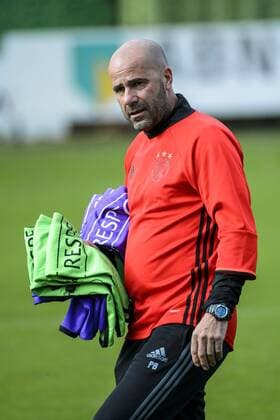 Ajax s head coach Peter Bosz pictured during a training session of Dutch soccer team Ajax Amsterdam in Amsterdam, The Netherlands, Wednesday 28 September 2016. Tomorrow Ajax is playing the second game of the group stage of the Europa League competition against Belgian club Standard de Liege . NICOLASxLAMBERT  x04942637x