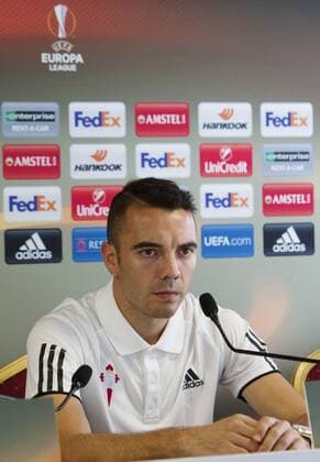Celta de Vigo s forward Iago Aspas offers a press conference PK Pressekonferenz in Vigo, Galicia, on 28 September 2016. Celta de Vigo will be facing Panathinaikos on 29 September in a UEFA Europa League soccer match. CELTA DE VIGO S PRESS CONFERENCE !ACHTUNG: NUR REDAKTIONELLE NUTZUNG!  20160928-636106850510028359