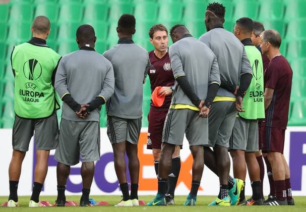 Anderlecht s head coach Rene Weiler pictured during a training session of Belgian soccer team RSC Anderlecht in Saint-Etienne, France, Wednesday 28 September 2016. Tomorrow Anderlecht is playing the second game in the group stage of the UEFA Europa League competition against French club AS Saint-Etienne. VIRGINIExLEFOUR  x04943098x