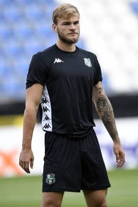 Sassuolo s Timo Letschert pictured during a training session of Italian soccer club US Sassuolo Calcio in Genk, Wednesday 28 September 2016. Tomorrow Sassuolo is playing the second game in the group stage of the Europa League competition against Belgian team KRC Genk. YORICKxJANSENS  x04942934x