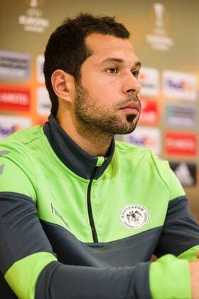 Konyaspor s goalkeeper Kaya Tarakci pictured during a press conference PK Pressekonferenz of Turkish club Atiker Konyaspor, Wednesday 28 September 2016, in Gent. Tomorrow Gent is playing Turkish club Atiker Konyaspor in the second match of the group stage of the Europa League competition. KURTxDESPLENTER  x04943055x
