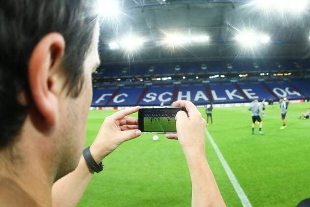 SOCCER - UEFA EL, Schalke vs RBS GELSENKIRCHEN,GERMANY,28.SEP.16 - SOCCER - UEFA Europa League, group stage, FC Schalke 04 vs Red Bull Salzburg, preview, training of RBS. Image shows an overview. GEPAxpictures xFelixxRoittner